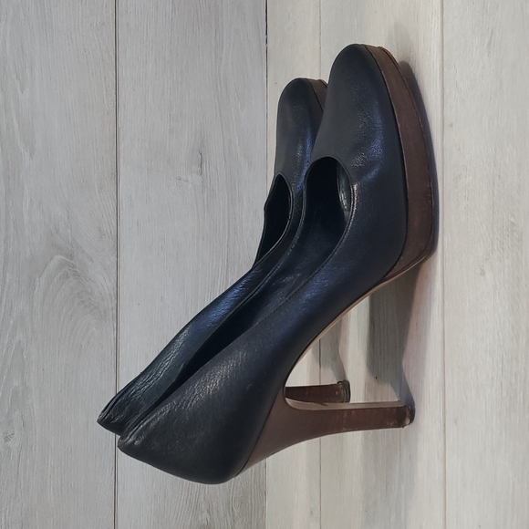 Gucci Black Platform Pump High Heels shoes 171372 sz 38.5C US 8.5 - Picture 1 of 14